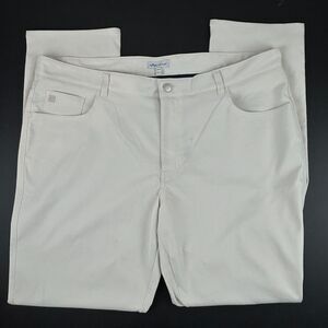 Peter Millar Crown Golf Performance Straight Leg Tan Pants 40 X 32 NEW